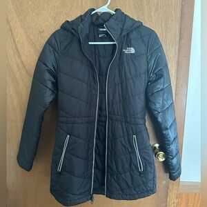 The North Face Women's Black lightweight long Jacket